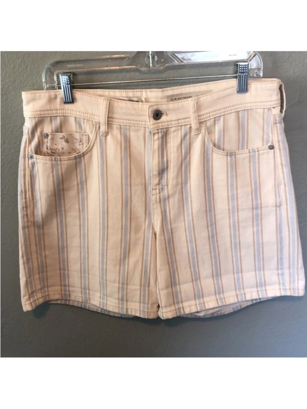 Anthropologie Pilcro Striped Slim Boyfriend Denim Shorts Size 29 EUC - Picture 4 of 14